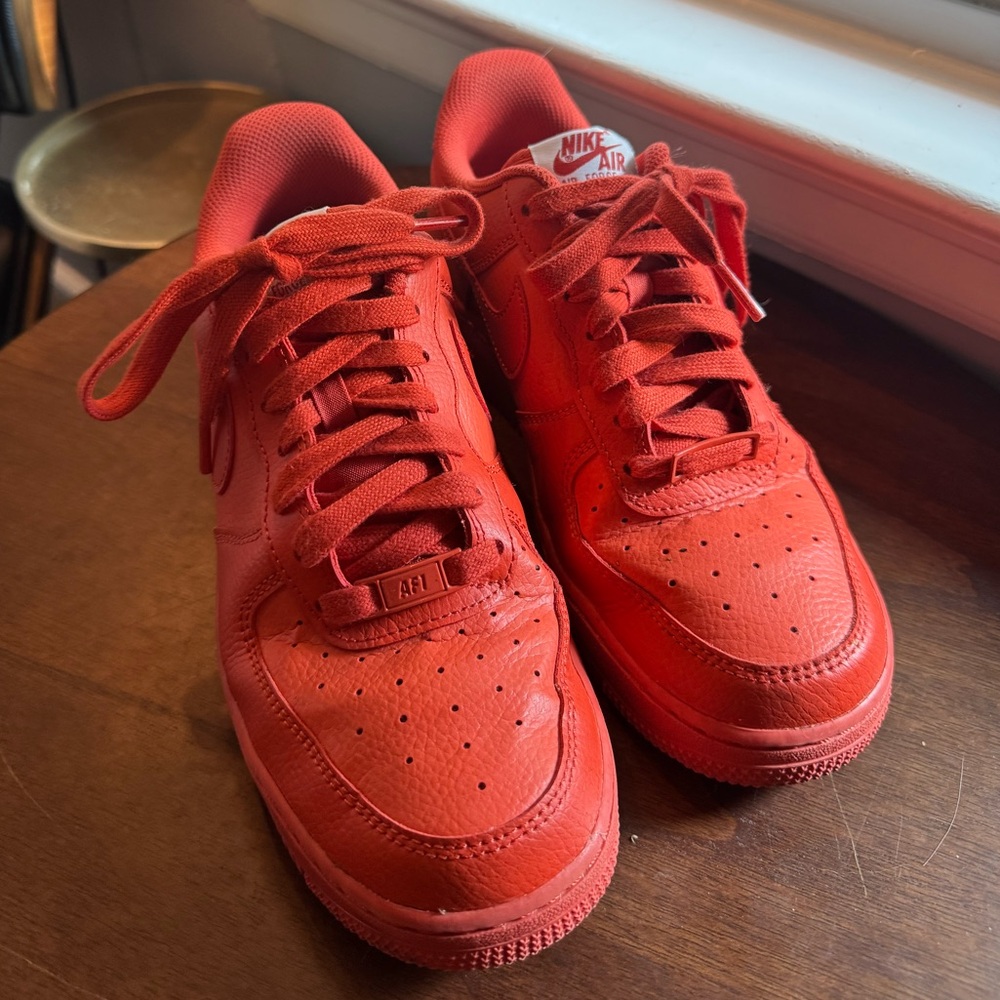 Nike Air Force 1 low red orange women’s 8